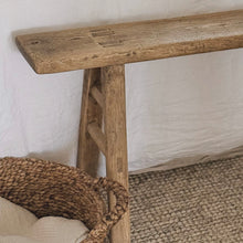 Load image into Gallery viewer, Antique Skinny Bench _ Natural Elm
