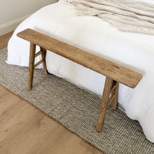 Load image into Gallery viewer, Antique Skinny Bench _ Natural Elm
