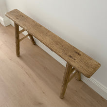 Load image into Gallery viewer, Antique Skinny Bench _ Natural Elm
