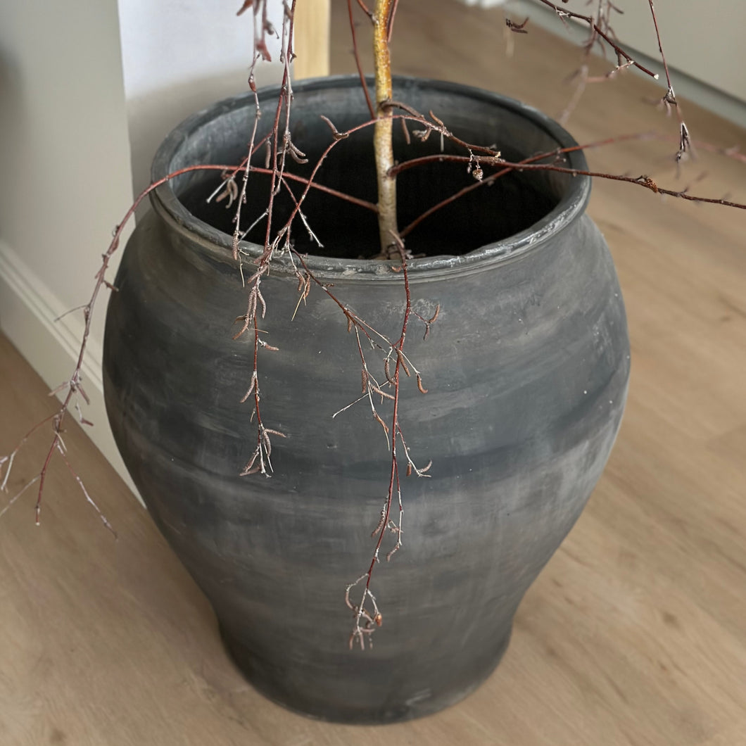 Antique 90yr Planter Pot _ XL _ Stone Grey