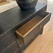 Load image into Gallery viewer, Provincial Six Drawer Chest | 160cm | Black Elm

