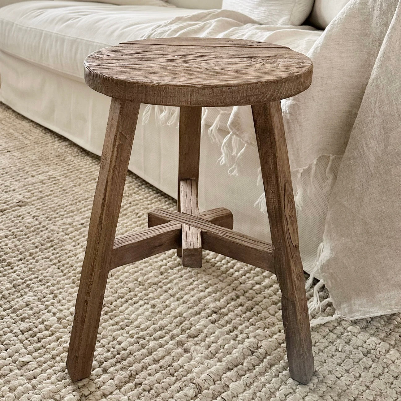 Wabi-Sabi Worker Stool _ Earthy Brown – Impreshens