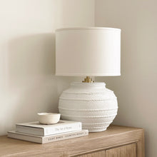 Load image into Gallery viewer, Mediterranean Lamp _ Australian Made _ Antique White + Brass
