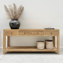 Load image into Gallery viewer, Antique Console | 190cm | Aged Elm | Four Drawer
