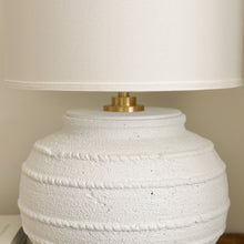 Load image into Gallery viewer, Mediterranean Lamp _ Australian Made _ Antique White + Brass
