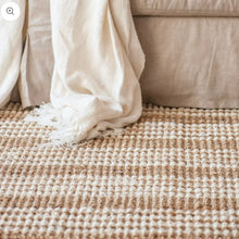 Load image into Gallery viewer, Rug | Organic Jute | Stripe | Natural &amp; Ivory
