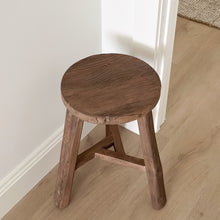 Load image into Gallery viewer, Wabi-Sabi Worker Stool _ Triangle Base_ Earthy Brown
