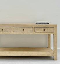 Load image into Gallery viewer, Organic Console | 160cm | Three Drawer + Shelf | Natural Elm
