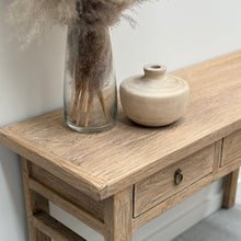 Load image into Gallery viewer, Artisan Console _ Three Drawer _ Old Rustic Elm
