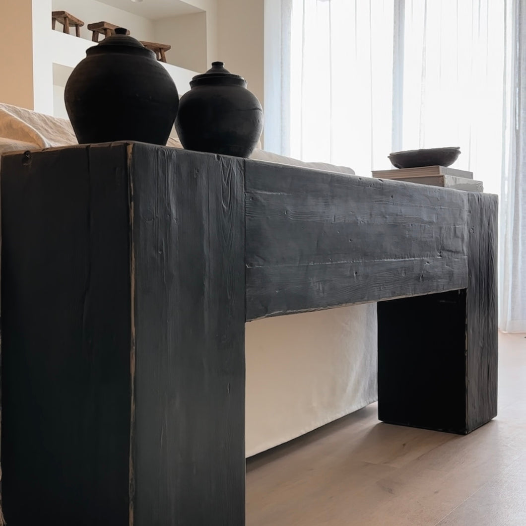 Provincial Sofa Table | Barn Wood | Rustic Black