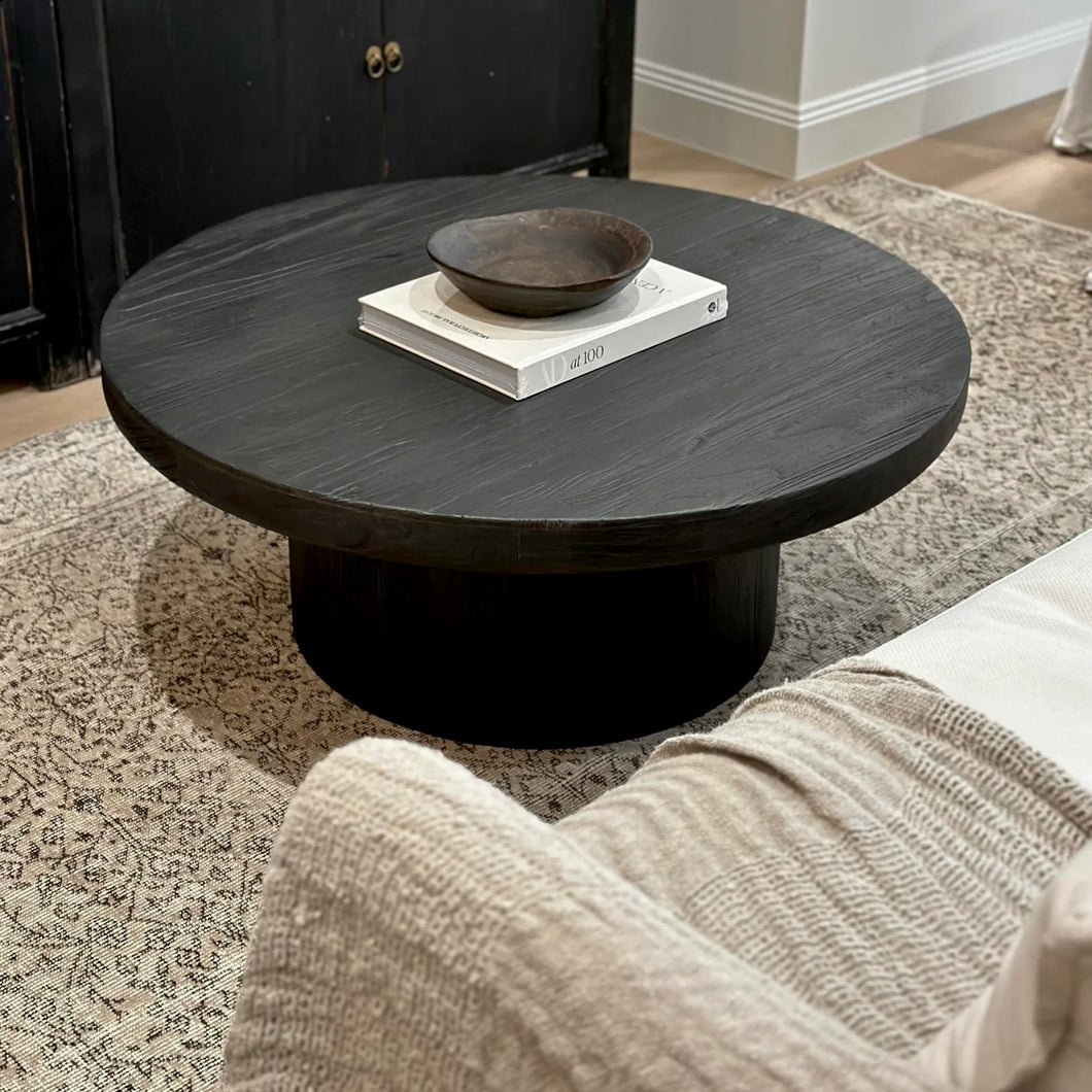 Provincial Platform Coffee Table _ 2 Sizes _ Black