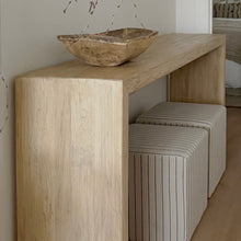 Load image into Gallery viewer, Organic Platform Hallway Table _ Blonde Elm
