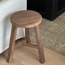 Load image into Gallery viewer, Wabi-Sabi Worker Stool _ Triangle Base_ Earthy Brown
