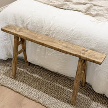 Load image into Gallery viewer, Antique Skinny Bench _ Natural Elm
