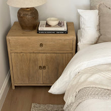 Load image into Gallery viewer, Antique Oversize Bedside Table | Aged Elm
