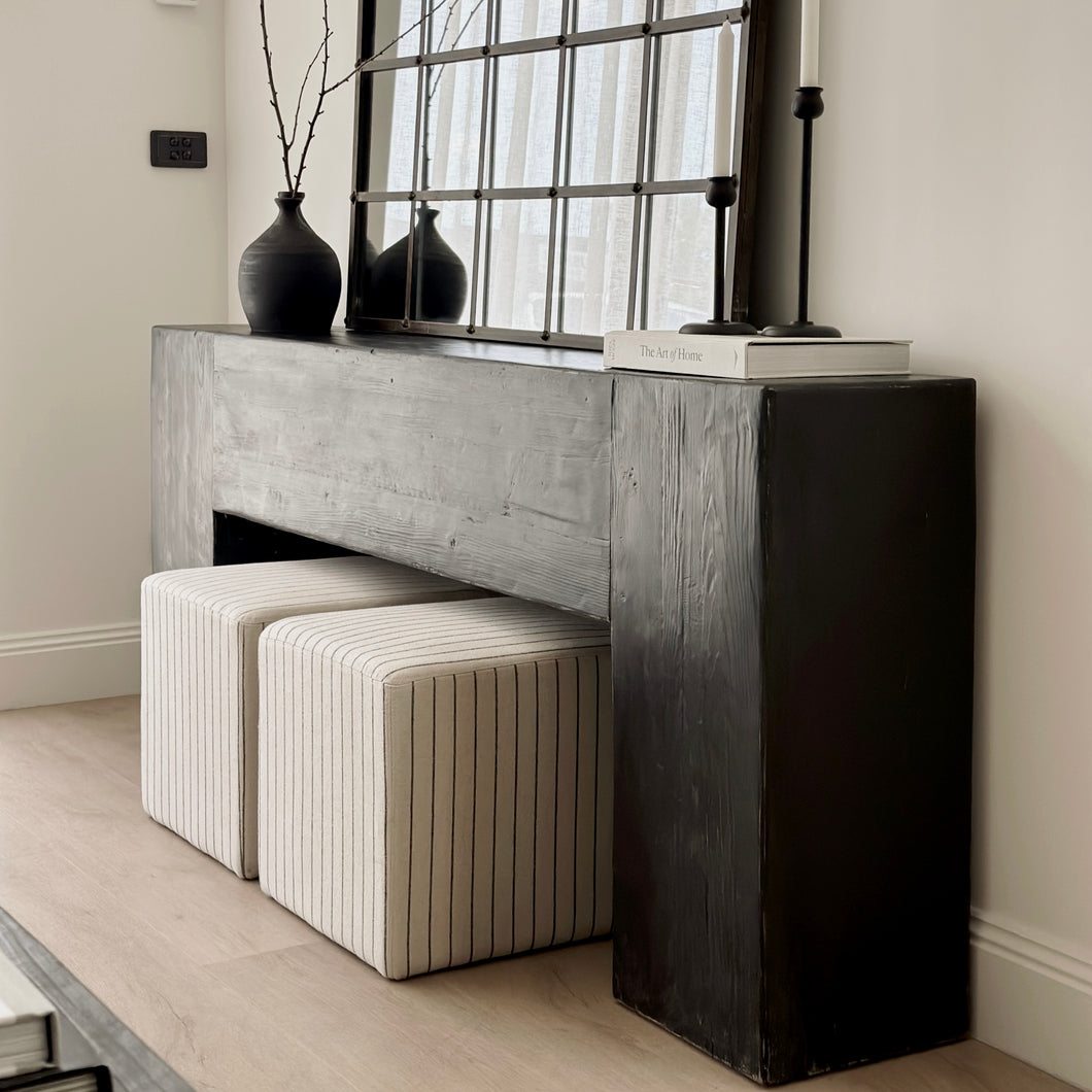 Provincial Hallway Table _ Barn Wood _ Rustic Black