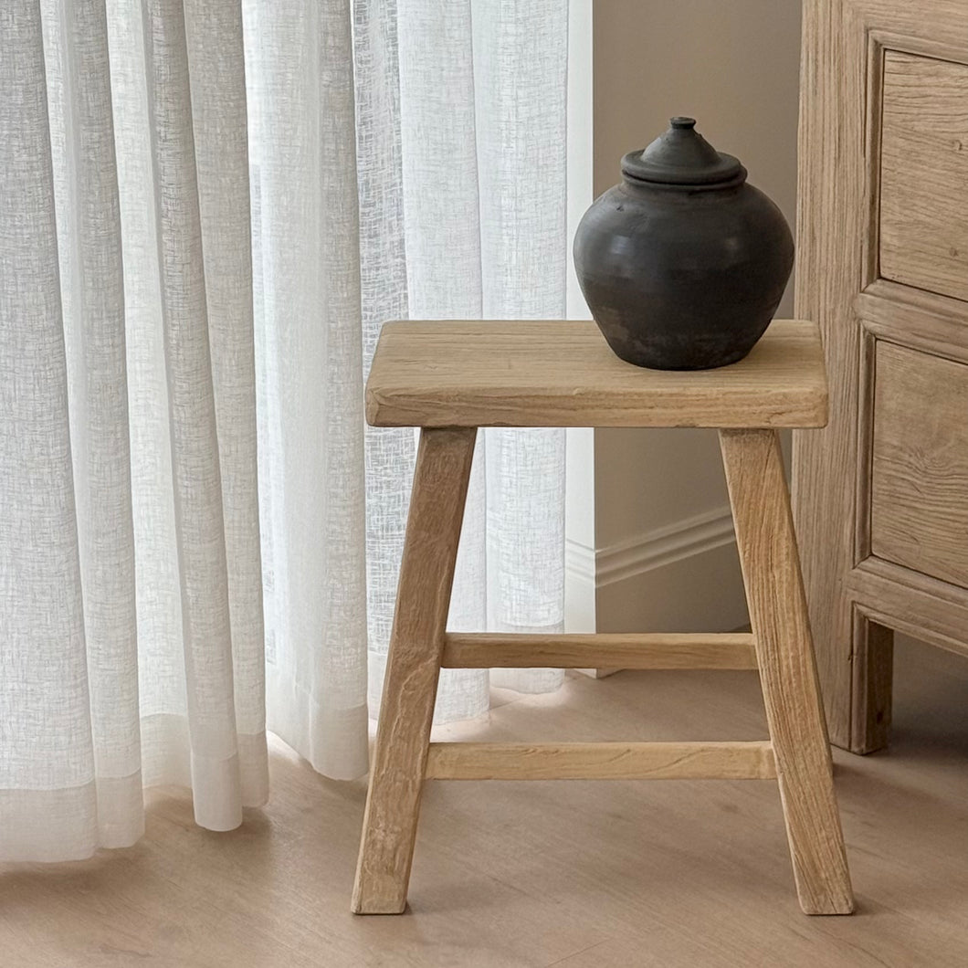 Organic Worker Stool _ Rectangle _ Blonde Elm