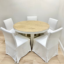 Load image into Gallery viewer, Hamptons Dining Table _ White + Honey Elm _ 2 Sizes
